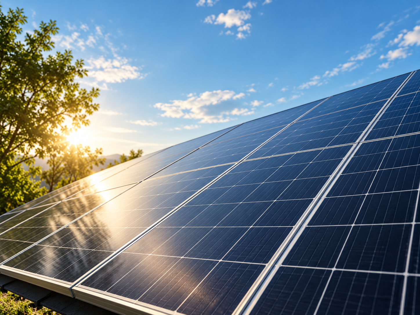 Paneles solares en vivienda moderna
